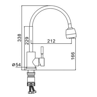 Смеситель для кухни Frap F44899-1 Сатин
